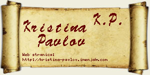 Kristina Pavlov vizit kartica